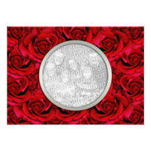 Invitations template - customizable red roses