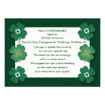 Invitations template - customizable shamrocks