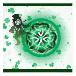 Invitations template - customizable shamrocks