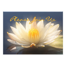 Invitations template - customizable white lily