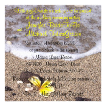 Invitations tropicales de mariage de plage