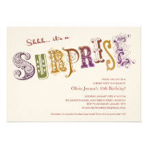 Invitations uniques de fête