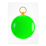 Invitations vertes de Noël de babiole