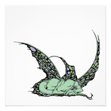 Invitations (vertes) de sommeil Dragonette