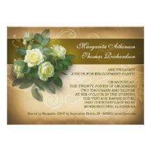 Invitations victoriennes de partie de fiançailles 