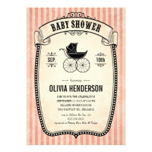 Invitations vintages victoriennes de baby shower p
