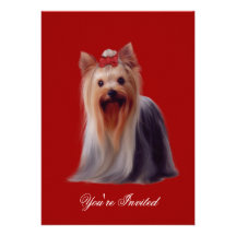 Invitations Yorkshire terrier Puppy Dogs