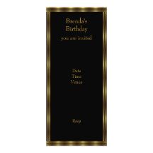 Invite Elegant Gold & Black Stripe