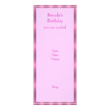 Invite Elegant Pink Stripe Horizontal