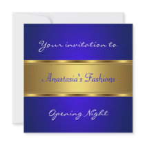 Invite Opening Night Cobalt Blue Gold