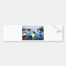 inviting pier painting bumper sticker