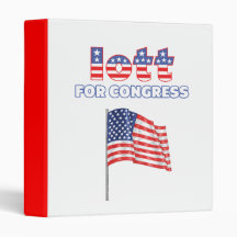 Iott for Congress Patriotic American Flag 3 Ring Binders