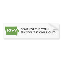 Iowa Civil rights Bumper Stickers