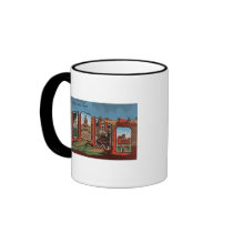 Iowa (Cornfields & Corn) - Large Letter Scenes Coffee Mug