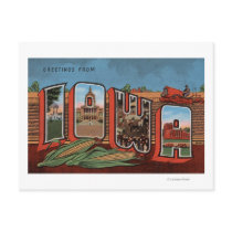 Iowa (Cornfields & Corn) - Large Letter Scenes Postcards
