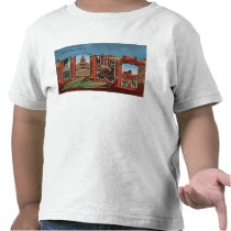 Iowa (Cornfields & Corn) - Large Letter Scenes Tshirt