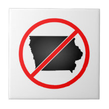 Iowa Cross Out Symbol Tile