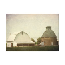 Iowa Farming Stretched Canvas Print