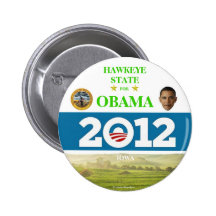 IOWA FOR OBAMA 2012 political pinback button