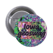 Iowa Geoswag Swags Geocaching Gifts Treasure Pinback Button
