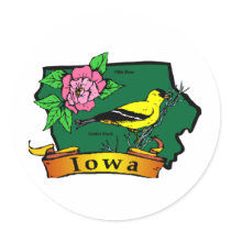 Iowa Map Sticker