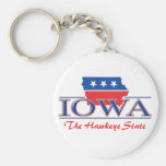 Iowa Patriotic Keychain