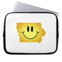Iowa Smiley Face Laptop Sleeves