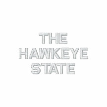 IOWA THE HAWKEYE STATE EMBROIDERED HOODY