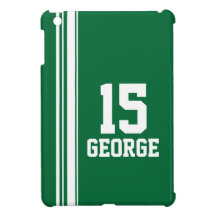 Ipad vert et blanc nommé de nom et de nombre de sp