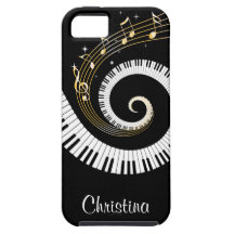 Iphon personnalisable de clés de piano et de notes coque iPhone 5
