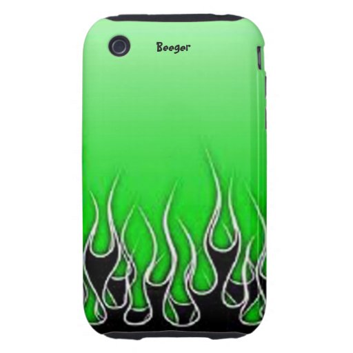 Iphone 3 tough - Black Metal Flames iPhone 3 Tough Cover