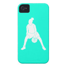 iPhone 4 Case-Mate Dribble Silhouette Turquoise