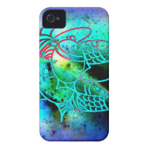 iphone 4 Casemate case Blue Fish Design