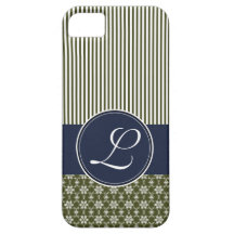 iPhone 5 Barely There Case Template Navy & Olive iPhone 5 Covers