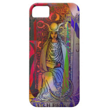 iPhone 5 Case The High Priestess Psychedelic Tarot