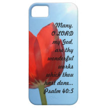 iPhone 5 Case--Tulip--Psalm 40:5