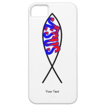 iPhone 5 - Ichthys - Jesus - Your Text - Template iPhone 5 Cover