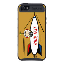 iPhone 5 Skinit Case, Rocket Man Cartoon, Template