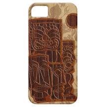 iPhone en bois de planche de surf de Koa Tiki Sun  Coque iPhone 5