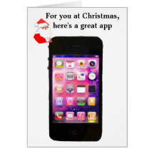 iPhone humoristique $$etAPP de Père Noël de Noël Cartes De Vœux