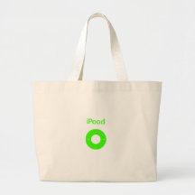Ipod spoof Ipood green Canvas Bags