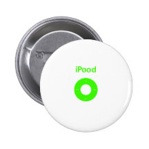 Ipod spoof Ipood green Pin