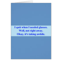 IQuitGlasses Greeting Cards