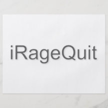 iRageQuit Rage Quitting Gamer Flyers