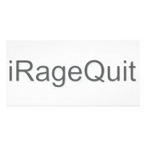 iRageQuit Rage Quitting Gamer Personalized Photo Card
