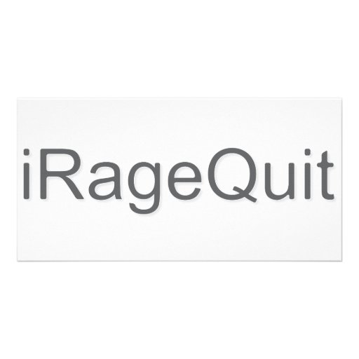 iRageQuit Rage Quitting Gamer Personalized Photo Card