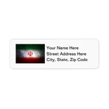Iran Flag Firework Return Address Label
