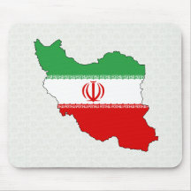 Iran Flag Map full size Mousepads