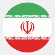 iran round sticker