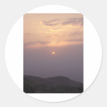 Iraq Sunset Round Stickers